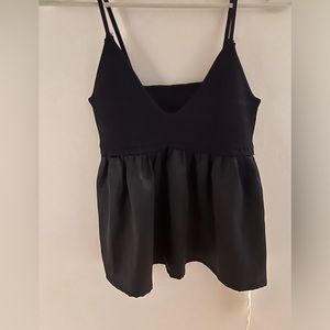 Very Cute top from C)MMENSE Size Small Ruffle Crop Cami Top!! Navy Blue